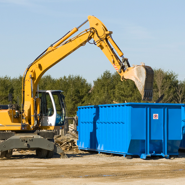 are there any restrictions on where a residential dumpster can be placed in Fairland